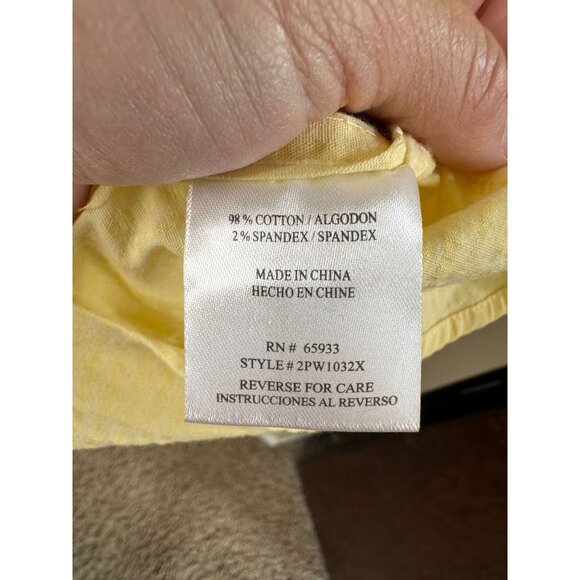 Winston‎ Mens Yellow Shirt 3xt Short sleeve cotton button up collared - Picture 5 of 7